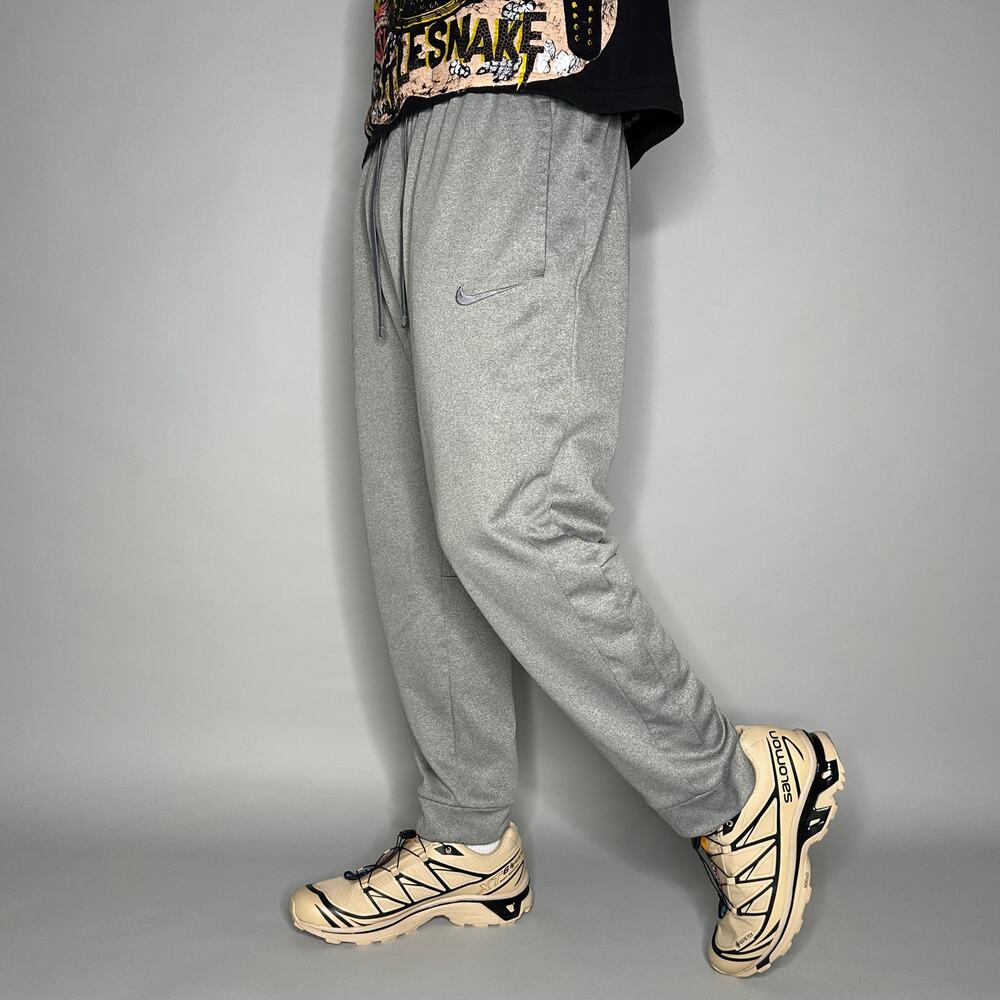 Vintage Y2K Nike Sweatpants Mens XL Relaxed Fit Grey Polyester Subtle Swoosh